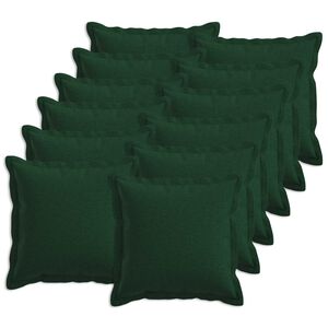 vidaXL Federa 12 pz HOUTEN Verde Scuro 40 x 40 cm Lino