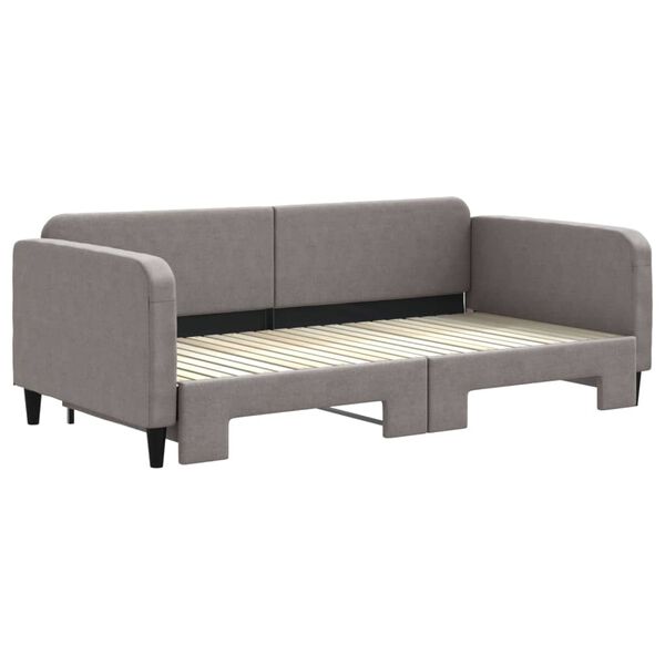 vidaXL Divano Letto con Letto Estraibile Tortora 100x200 cm in Tessuto