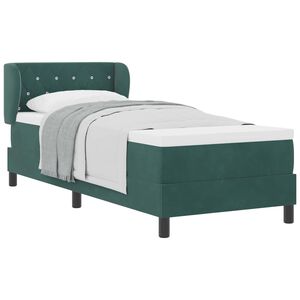 vidaXL Letto con Molle e Materasso Grigio Scuro 80x200 cm Velluto