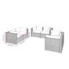 vidaXL Set Divani da Giardino 6 pz con Cuscini in Polyrattan Marrone