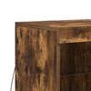 vidaXL Credenza con Luci LED Rovere Fumo 41x37x67 cm