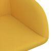 vidaXL Sedia da Pranzo Girevole Gialla in Velluto