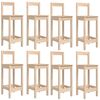 vidaXL Set Bar da Giardino 9 pz in Legno Massello di Pino