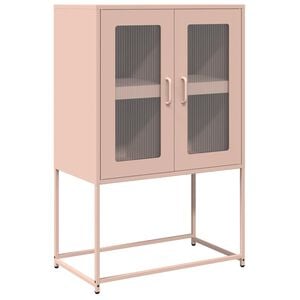 vidaXL Credenza Rosa 68x39x107 cm in Acciaio