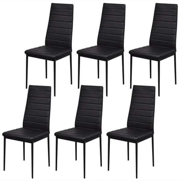 vidaXL Set Tavolo da Pranzo 7 pz Nero