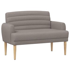 vidaXL Loveseat con bottoni imbottiti Tortora 116 x 67 x 80 cm Tessuto