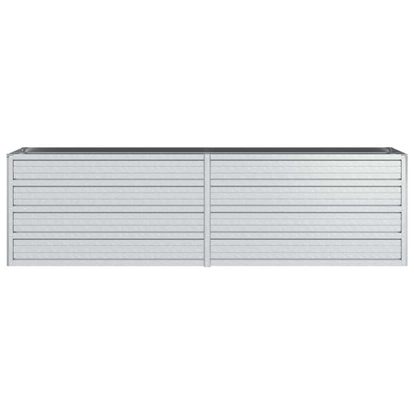 vidaXL Letto Rialzato Giardino 160x40x45 cm in Acciaio Zincato Argento