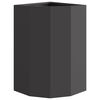 vidaXL Vaso d'angolo Nero 30 x 30 x 50 cm Acciaio