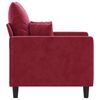vidaXL Poltrona Rosso Vino 60 cm Velluto