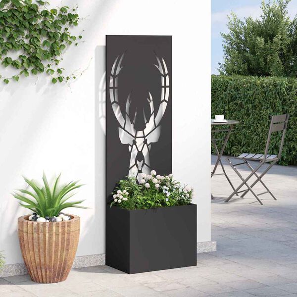 vidaXL Schermo per privacy in giardino Stampa animale Nero 50 x 140 cm