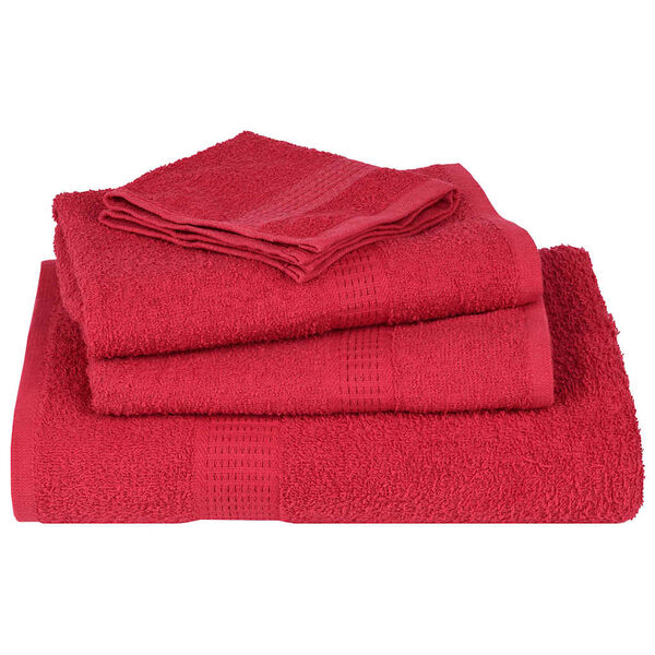 vidaXL Asciugamani per ospiti FROGN 10 pz Rosso 30x50 cm 360 g/m&sup2;