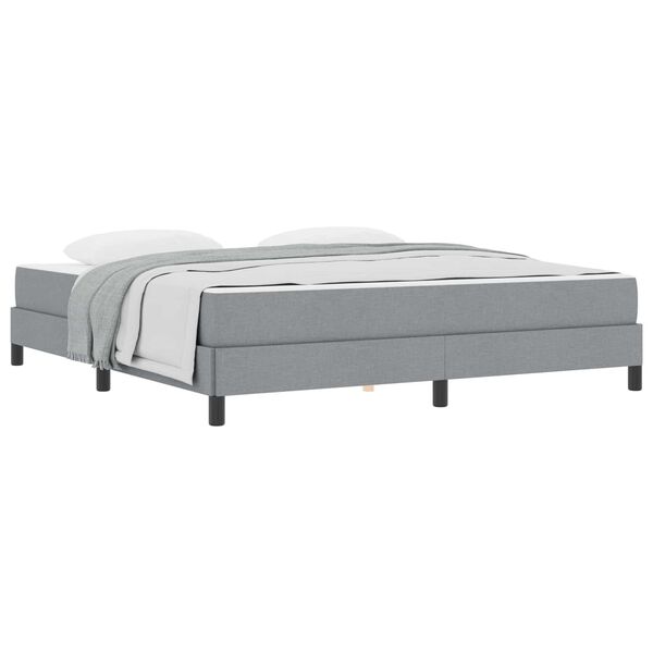 vidaXL Letto a molle con materasso Grigio chiaro 180 x 200 cm Tessuto