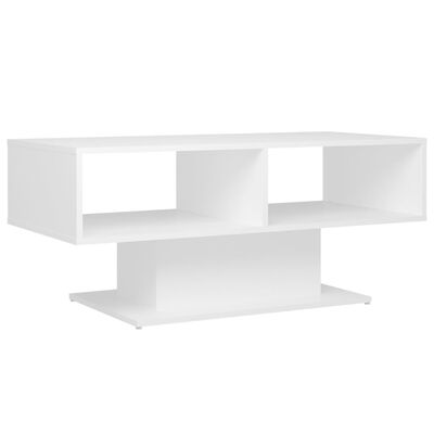 vidaXL Tavolino da Salotto Bianco 103,5x50x44,5cm in Legno Multistrato