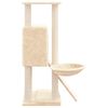 vidaXL Albero per Gatti con Tiragraffi in Sisal Crema 96 cm