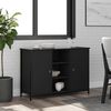 vidaXL Credenza Nera 100x35x70 cm in Legno Multistrato
