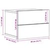 vidaXL Comodini a Muro 2 pz Legno Antico 40x32x30 cm