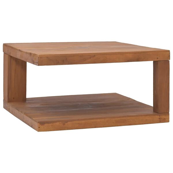 vidaXL Tavolino da Salotto 65x65x33 cm in Legno Massello di Teak