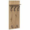 vidaXL Appendiabiti a muro A parete Rovere artigianale 40 x 10 x 90 cm