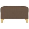 vidaXL Poggiapiedi Marrone 70x55x41 cm in Tessuto