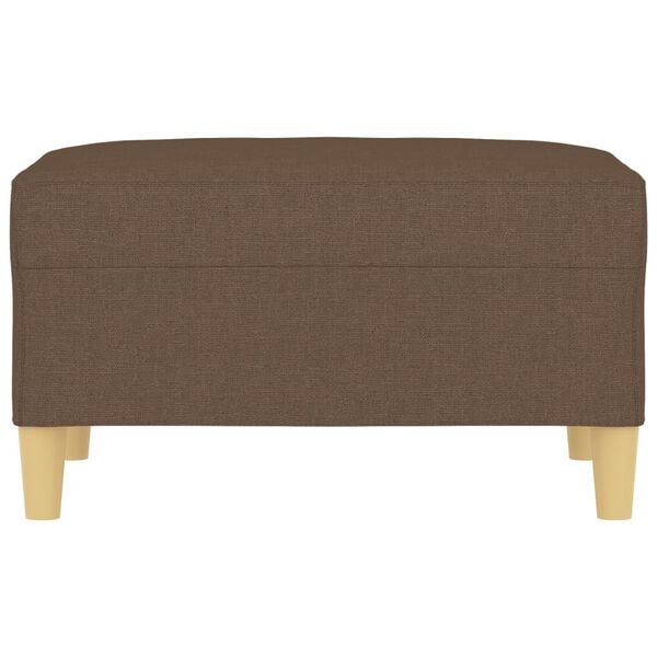 vidaXL Poggiapiedi Marrone 70x55x41 cm in Tessuto