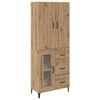 vidaXL Credenza con cassetto Rovere artigianale 69,5 x 34 x 180 cm