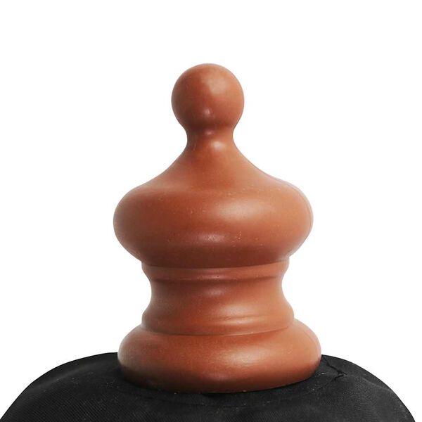 vidaXL Ombrellone da Esterni con Palo in Legno 350 cm Nero