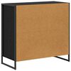 vidaXL Mobile laterale Rovere Nero 79 x 36 x 75 cm Legno multistrato