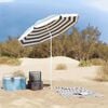 vidaXL Ombrellone da Spiaggia Blu e Bianco 206 x 206 x 212 cm