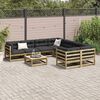 vidaXL Set Divani da Giardino 9 pz in Legno Impregnato di Pino