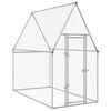 vidaXL Gabbia per Polli Argento 200x100x190 cm in Acciaio Zincato