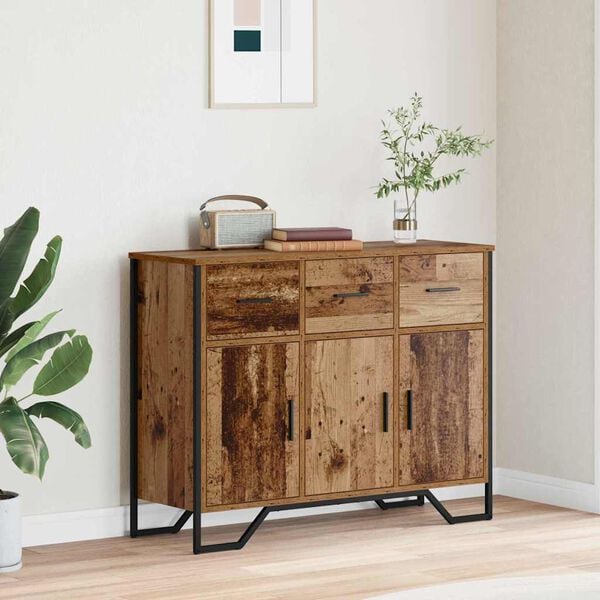 vidaXL Credenza Legno vecchio 97 x 32.5 x 74.5 cm Legno multistrato