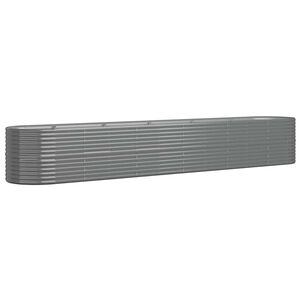 vidaXL Letto Giardino Acciaio Zincato 440x80x68 cm Grigio