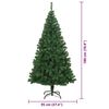vidaXL Albero di Natale artificiale con 300 LED Verde 180 cm