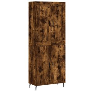 vidaXL Credenza Rovere Fumo 69,5x34x180 cm in Legno Multistrato
