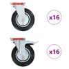 vidaXL Ruote Girevoli 32 pz 200 mm