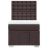 vidaXL Giroletto a Molle con Materasso Marrone Scuro 80x200 cm Tessuto