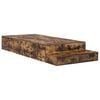 vidaXL Struttura letto con contenitore con cassetto Rovere fum&eacute; 80 cm