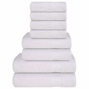 vidaXL Set di asciugamani 8 pezzi FROGN Bianco 360 g/m&sup2;