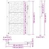 vidaXL Cancello da giardino nero 100x150 cm in acciaio con design a foglia