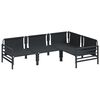 vidaXL Set Divano da Giardino con cuscino 4 pcs Antracite Acciaio