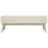 vidaXL Tavolino Salotto 2 Cassetti Intagliati Grigio 110x50x40cm Legno