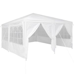 vidaXL Tenda Party Bianco 400 x 400 x 266 cm Polietilene