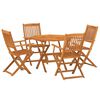 vidaXL Set da Pranzo da Giardino 5 pz in Legno Massello di Acacia