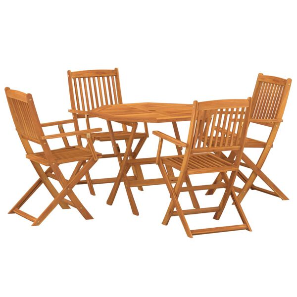 vidaXL Set da Pranzo da Giardino 5 pz in Legno Massello di Acacia