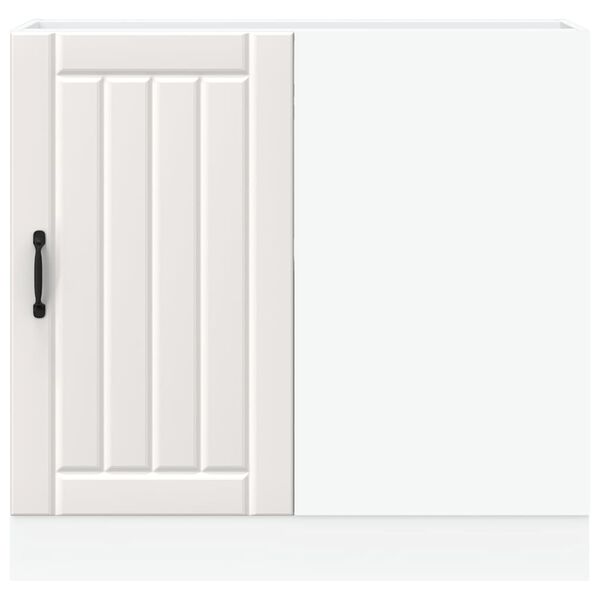 vidaXL Mobile base da cucina Lucca Bianco in Legno Multistrato