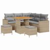 vidaXL Set Divano da Giardino 9 pcs Beige e Grigio Chiaro polyrattan