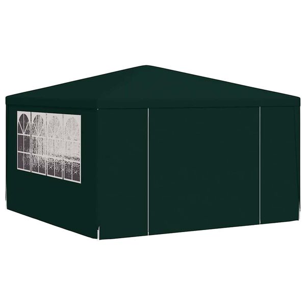 vidaXL Gazebo Professionale con Pareti 4x4 m Verde 90 g/m²