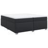 vidaXL Giroletto a Molle con Materasso Nero 200x200 cm in Similpelle