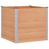 vidaXL Letto rialzato da giardino Marrone 100 x 100 x 91 cm alluminio