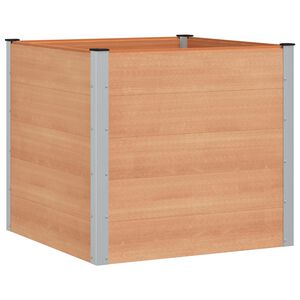 vidaXL Letto rialzato da giardino Marrone 100 x 100 x 91 cm